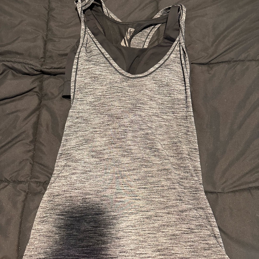 Lululemon Athletica Black and Gray Tank Top